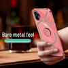 Elektropokovený silikonový kryt proti pádu pro Nothing Phone1 s rovnými hranami a kruhovým stojánkem