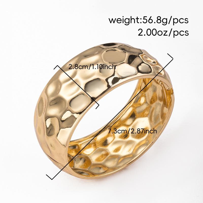 Accessories Niche Ancient Forged Alloy Bracelet Personalized Electroplating Wind Round Wide Edition Bracelet Women