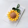 Crocheted Sunflower Pendant Handmade Flower Bag Backpack Charm Pendant Sunflower for Key Ring Handbag