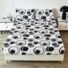 Cartoon Print Mattress Protector Fitted Bed Sheet Bedding Mattress Cover Garterized Bedspread Mat Household  for Home