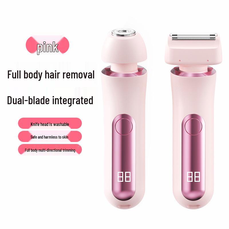 Dual-Head Women's Electric Shaver & Trimmer for Sensitive Areas