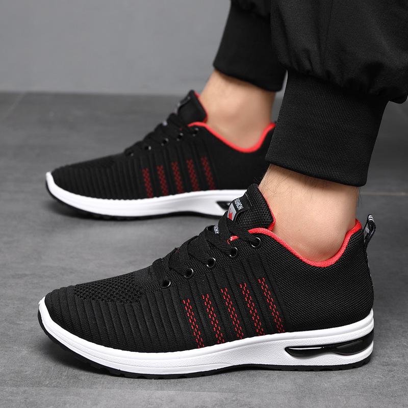 Sneaker Herren Frühling Atmungsaktive Mesh-Sneaker Vielseitige Studenten Flying Weaving Tide Schuhe Outdoor Reiseschuhe