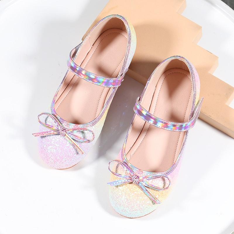 

Fashion Girl Bow Leathershoes 2025spring New Kid Casualshoe Simple Versatile Girl Princess Shoes Comfor Non Slip Child Flat Shoe 26insole17cm розовый