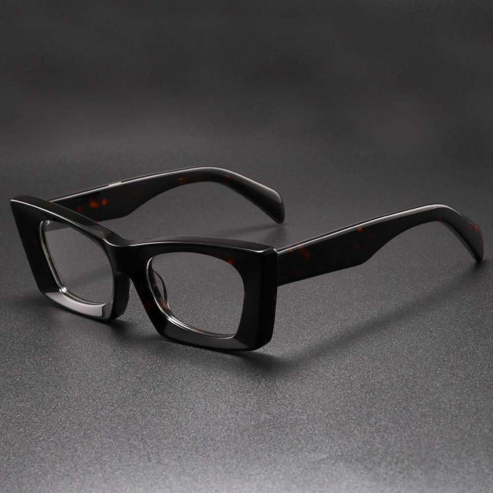 Handmade Retro Glasses Frame for Men Women Super Thick Trendy Eyeglasses High-end Quality Acetate Vintage Full Rim Eyewear