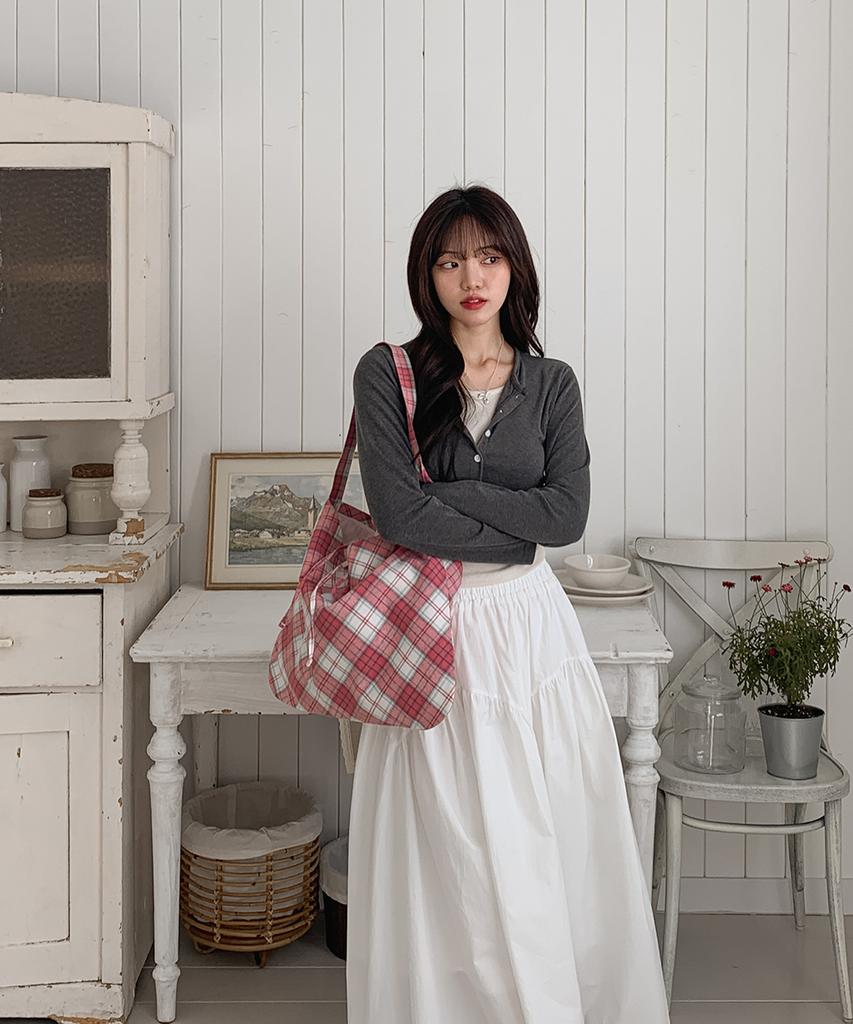 Atil Studio Cozy Check Shoulder Bag _[Berry]