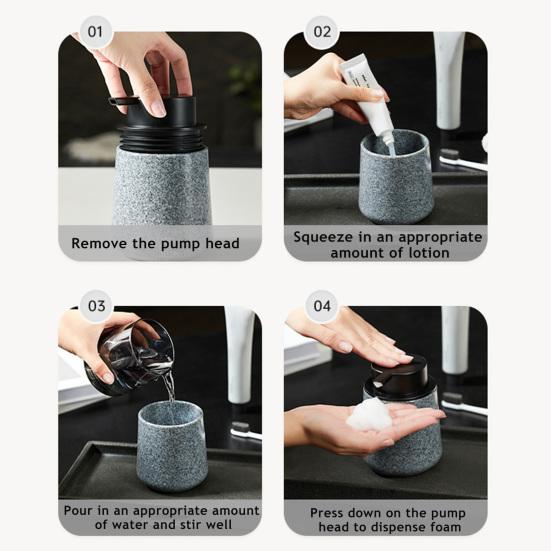 250ML Skumdispenser Påfyllbar Skum Håndsåpe Sjampo Dusjsåpe Ansiktsrens Beholder Baderom Tom Trykkpumpe Flaske