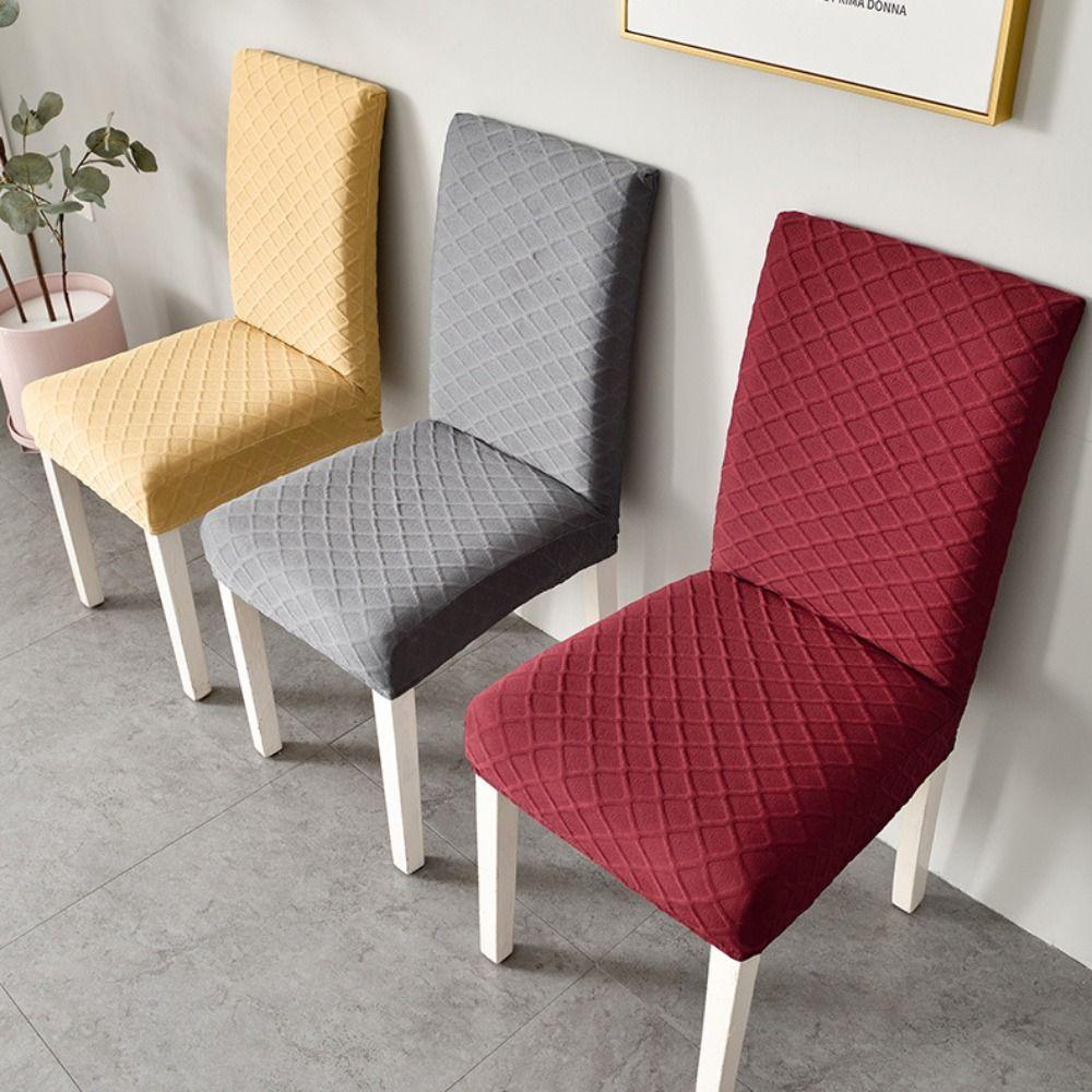 

Elastic Seat Cover Soft Chair Cushion Protective Case Jacquard Chair Cover Office L