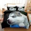 Zvíře Pes Husky Povlak na přikrývku Dospělí Děti Domácí textil Roztomilé Povlečení 2/3 Ložní soupravy Manželská postel King Full Size Dekor Domov