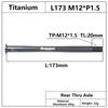 HEPPE MTB Road Bike Titanium Thru Axle Ultra Light Bike Axle 12x142 12x148 Rear Hub Thru Axle Bike Fork 12x100 12x110 Shaft