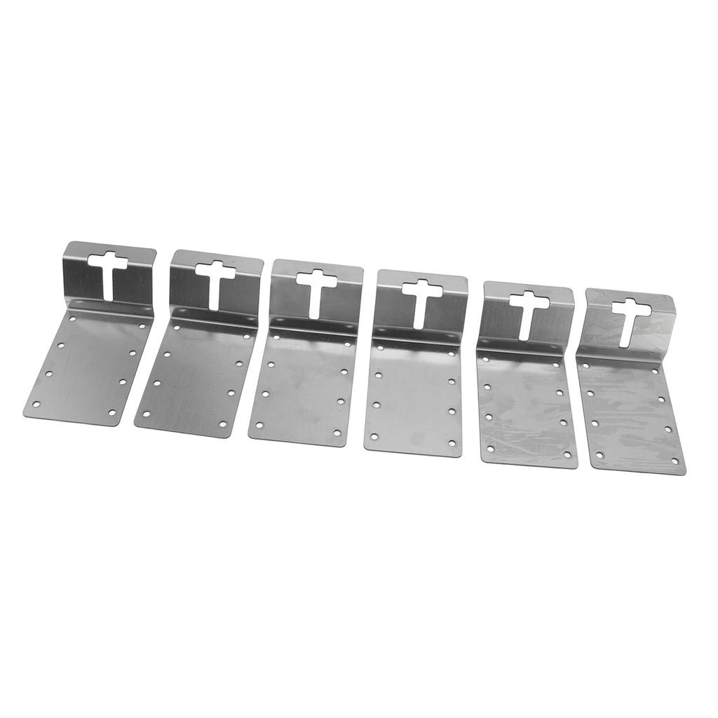 6PCS T Post Bracket 3 Inch Heavy Duty Carbon Steel Vertical Mounting T Post Corner Brace Target