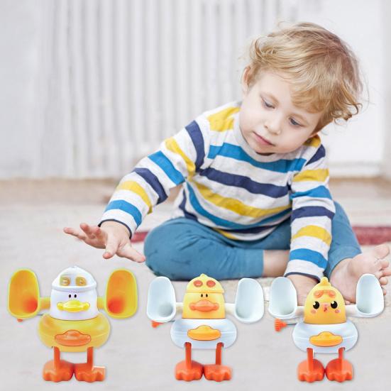Aufzieh-Hühnerspielzeug mit Salto-Aktion Plastik-Uhrwerk-Küken für interaktives Spiel Feier-Highlight Küken-Spielzeug