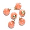 10Pcs Charms Quicksand Transparent Glass Ball 16mm Pendants Findings for Earrings Necklace Pendant DIY Jewelry Making Supplies