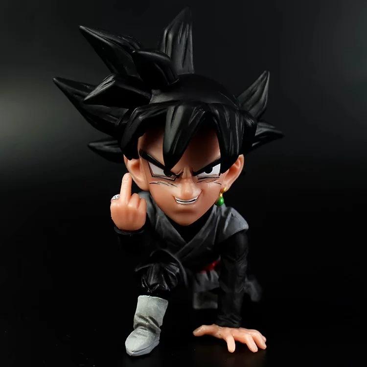 

Super Saiyan, despised. Middle finger, pink hair, brunette, Wukong, Zamas Q version doll boxed figure