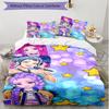 Set copripiumino 3 pezzi (1*Copripiumino + 2*Federe, Senza Nucleo), Set Biancheria da Letto Morbido Stagione Unica con Stampa KPop Demon Hunters, Decorazione Regalo per Camera da Letto