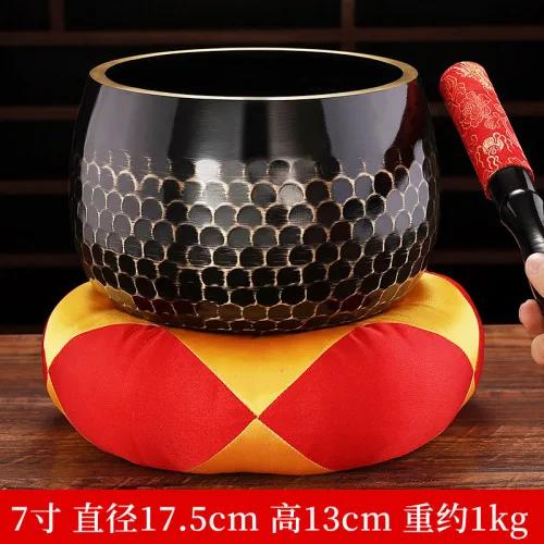Brass Tibetan Singing Bowl Meditation Yoga Buddha Nepal Singing Bowls Massage Sound Therapy Healing Percussion Instrument Decorative Accessories