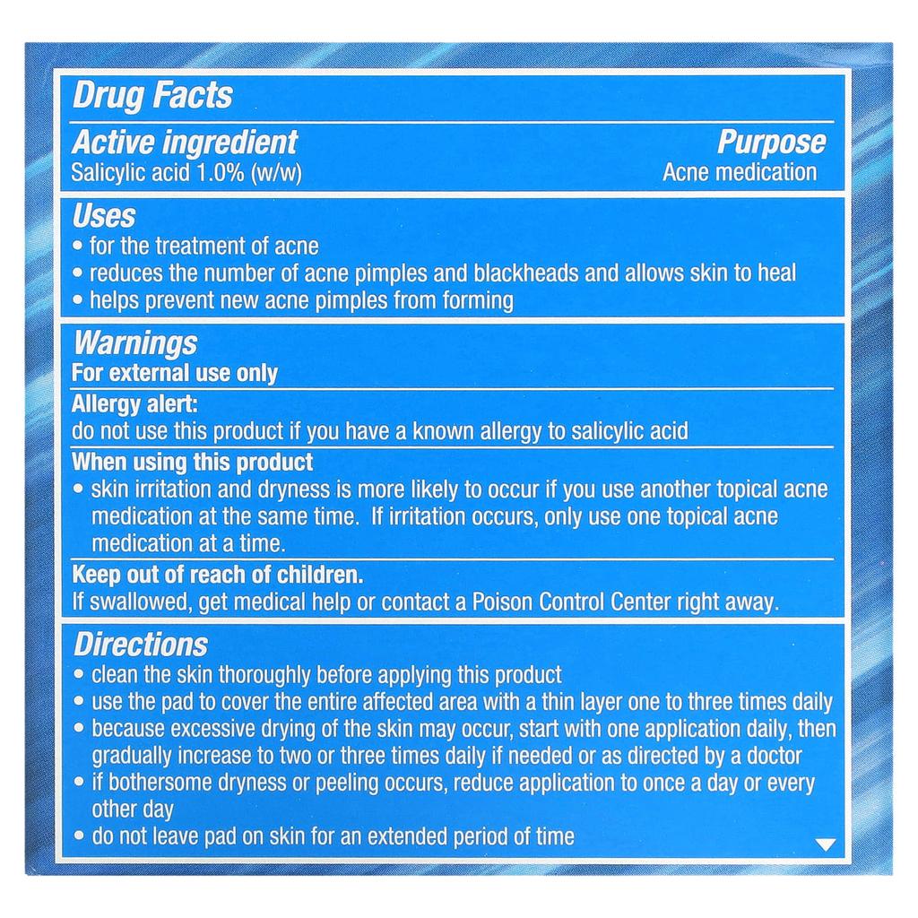 Single Step Acne Treatment, Alcohol Free, Soft Touch Pads 55 Count, 10.7cm² (4.21 In²) Each