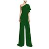 2022 European and American Leisure Sexy Sleeveless Sloping Shoulder Jumpsuit Casual One Shoulder Jumpsuit