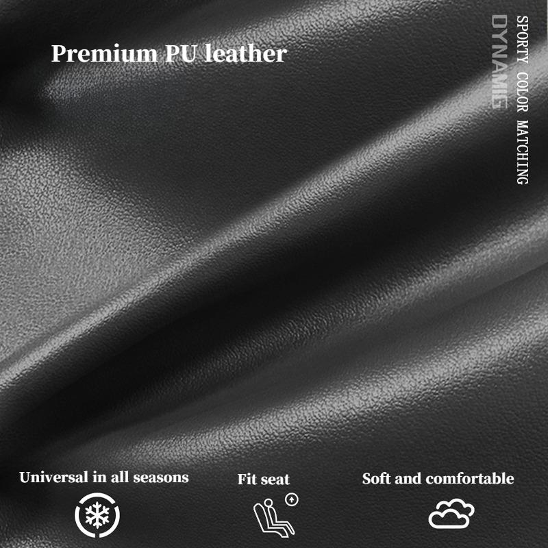 1pc Car Seat Covers  with Built-in Lumbar Support, Premium PU Perforated Leather, All-Season Universal Fit for Most Cars
