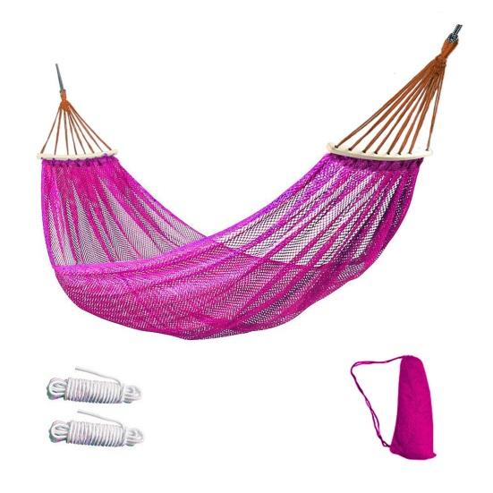 

Hammock Ice Double Load Mesh Design with Breathable Bearing 200kg Reinforced Traction рожевий