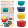 Silicone Compact Stackable Simple Round Lunch Boxes for Kids Camping Student