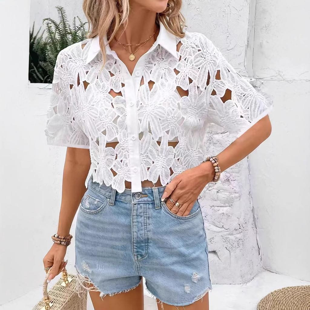 Stile Europeo Moda Donna Versatile Elegante Camicetta Casual Vacanza Festa