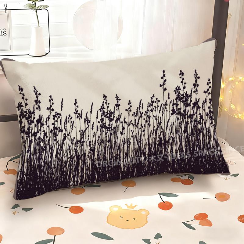 Abstract Grassland Pattern Pillowcase Suitable For Sofa Bedroom Car Pillow Cover Cushion Rectangular Back Cushion