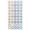 500Pcs 1-40 Numbers Stickers Self Adhesive Round Stickers Tags 1 Inch Colorful Label Home