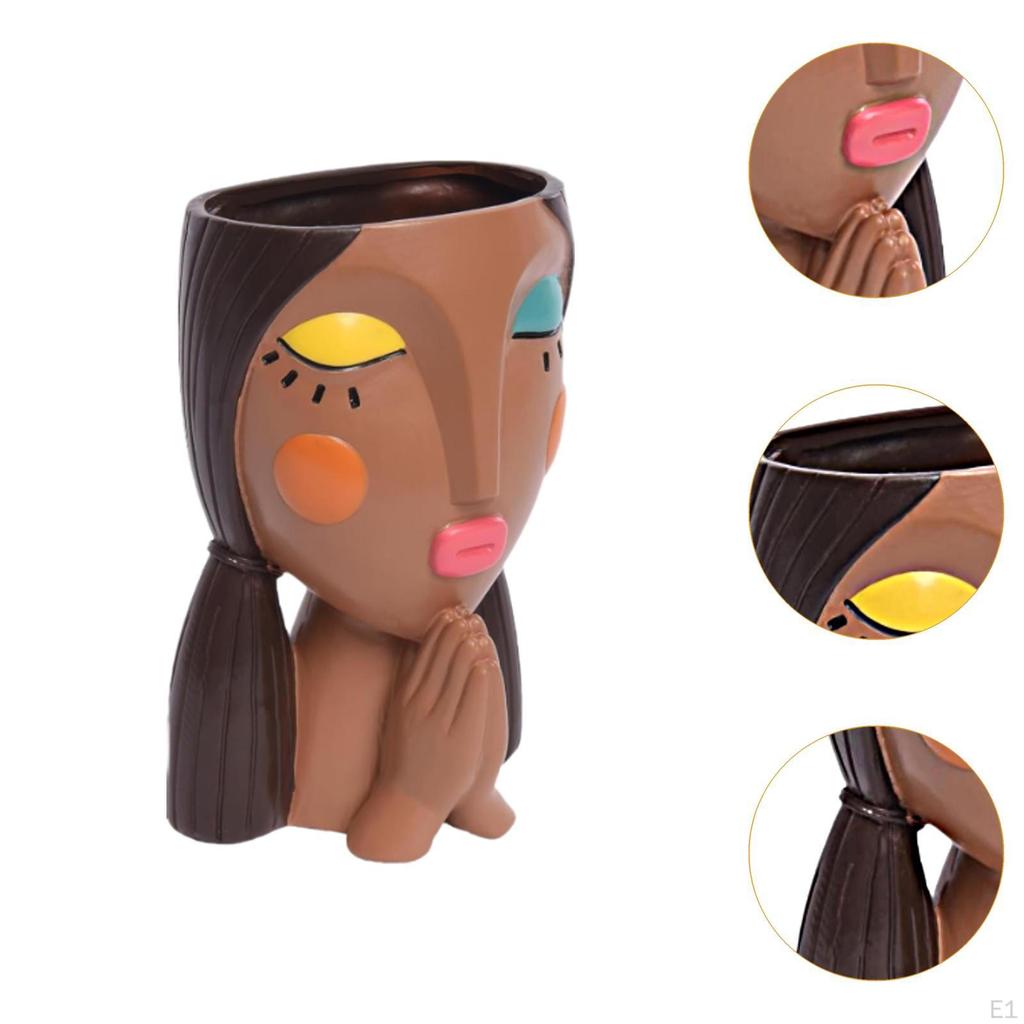 Donica na twarz głowy kwiatu Dziewczyna Doniczka na rośliny na zewnątrz Biuro na zewnątrz