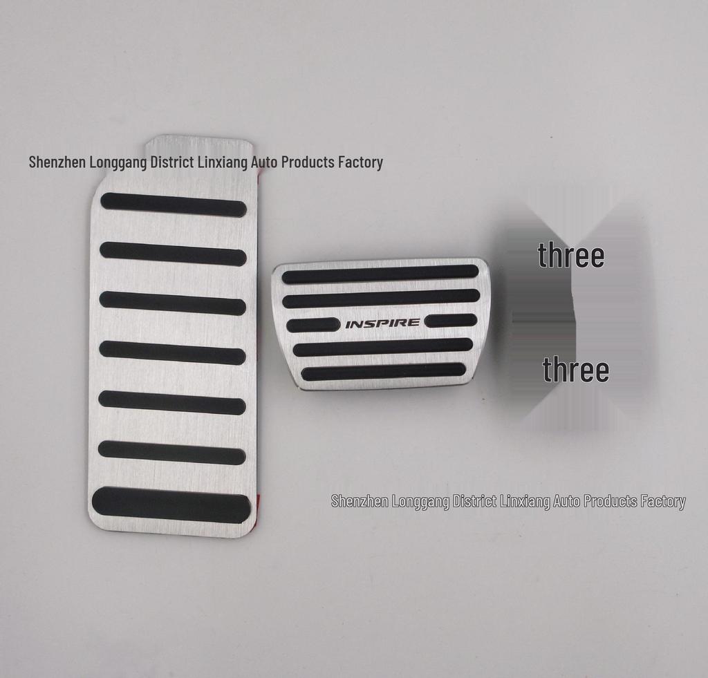 Applicable to: 2019 Inspire, New Aluminum Alloy Non-Slip Accelerator & Brake Pedal