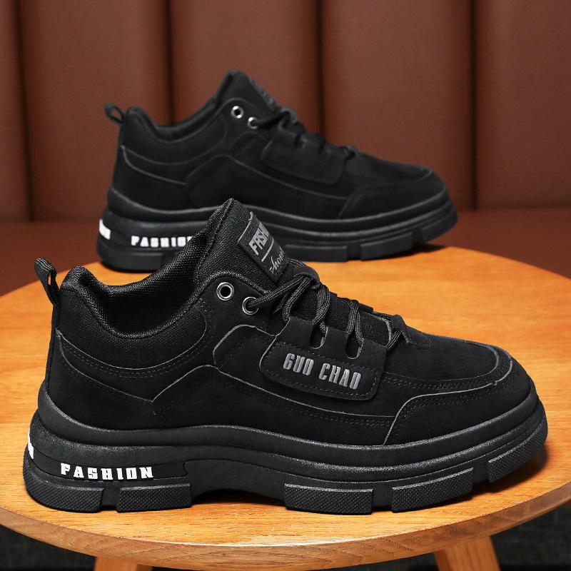 Autumn Men's Shoes New Breathable Tooling Shoes Men's Korean Version Trendy Versatile Non-slip Wear-resistant Sports Board Shoes Labor Insurance Shoes