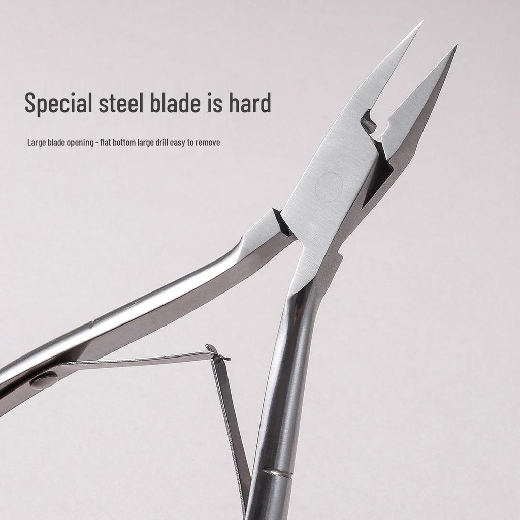 Eagle Beak Nail Clippers for Ingrown & Thick Nails - Straight Jaw Pliers with Drill Removal
