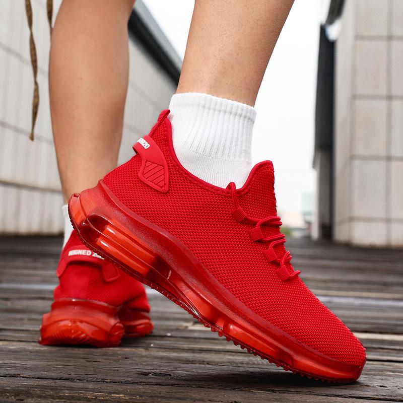 Fashion New Mesh Sneaker Men's Fashion Thick Bottom Comfortable Training Anti Slip Wear Resistant Running Lace Casual Sports Shoes