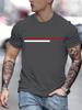 2025 New Summer Men's Cotton Paris Letter Printing Casual  Sports Versatile Street Crew Neck Short Sleeve T-Shirt Top Large Size