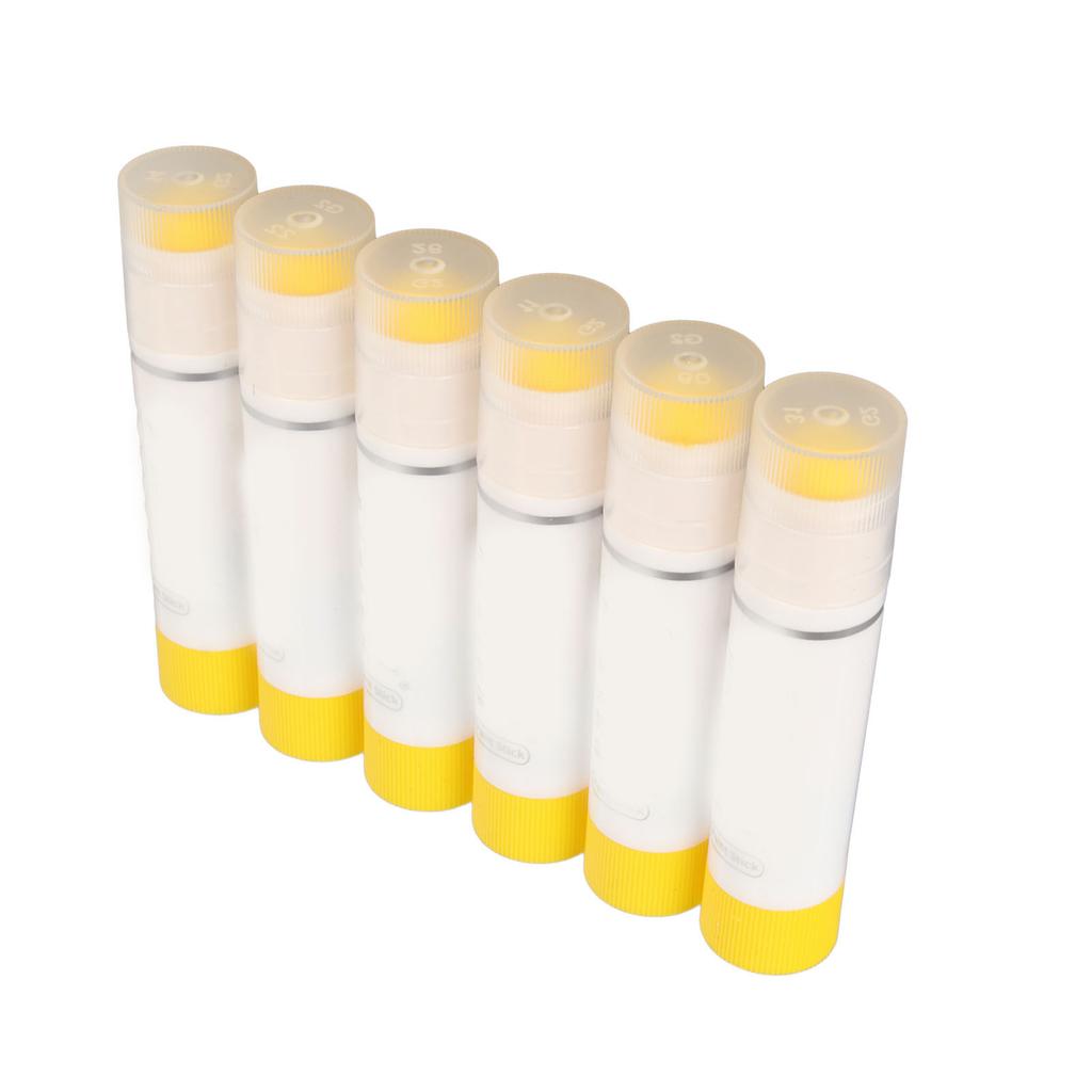 6Pcs Paint Sticks Quick Drying Washable Vibrant Pure Color Easy to Use Paint Pens for Coloring Painting Doodle Yellow