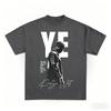 Camiseta Estilo Bootleg Kanye West Verano Ropa de Algodón para Hombres y Mujeres Moda Oversize Manga Corta