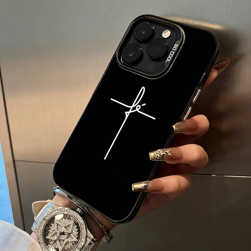 

G-God Jesus Cross For iPhone 17 16 15 14 13 12 11 Pro Max XS 17 Air Silicone Colored Silver Bumper Cover iPhone13Pro