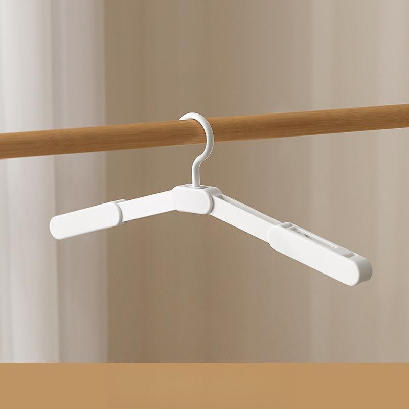 

Portable Foldable Travel Hanger Non Slip Thickened Clothes Hanger With Windproof Clips For Home Business Trip Use