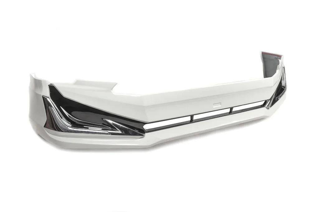 Front Bumper Cover Modelista V3-LED (2017-) White Color for Toyota Land Cruiser Prado 150