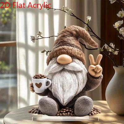 Christmas Halloween Easter Gnome Ornament  2D Xmas Adorable Decor for Home Office Cute Christmas Gift for Kid and Adult Decor