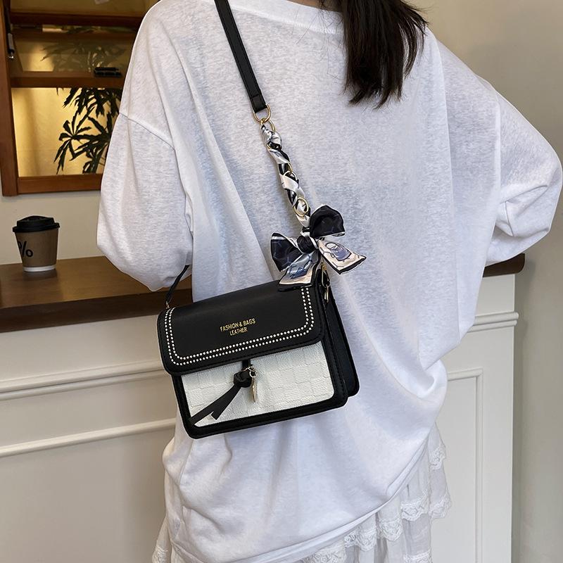 Popular Fresh and Sweet Small Square Bag Women's Autumn Trendy Fashion Women's Bag Foreign Style Shoulder Messenger Women's Bag