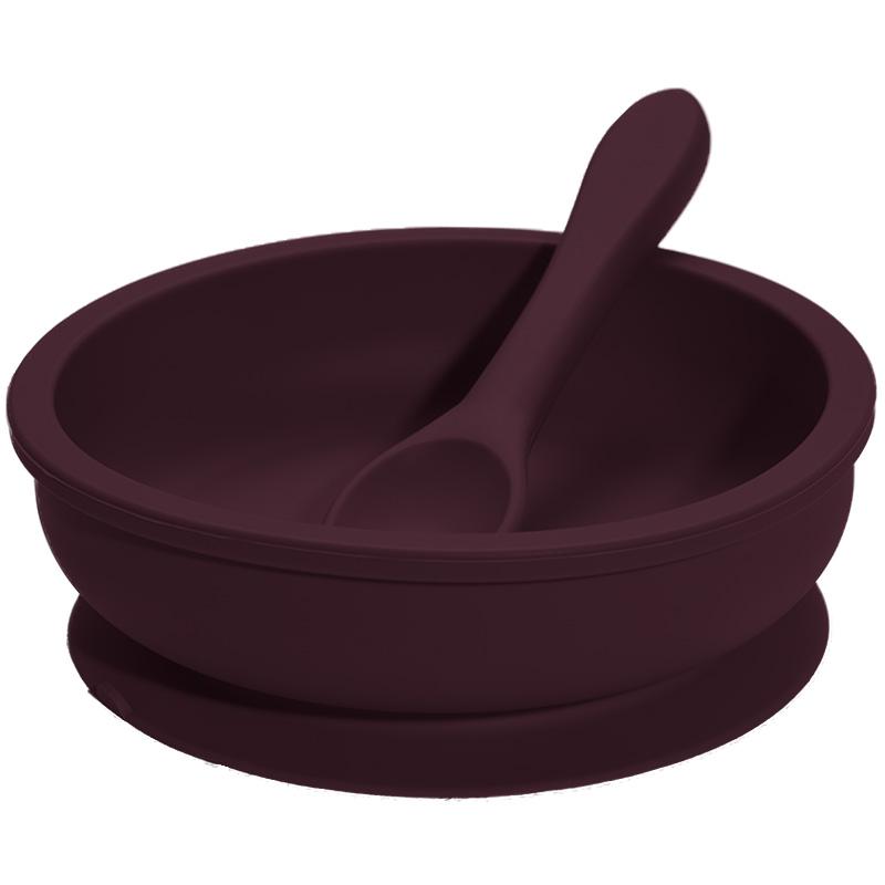 Food Grade Kids Dining Tableware Feeding Set Baby Training Sucker Bowl Soft Silicone Spoon Fork Set For Toddler Dishes