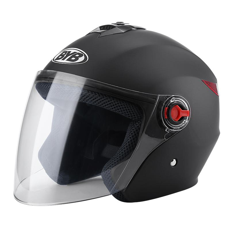 High Quality New DOT Certified ABS Half Face Motorcycle Helmet with Dual Visor and XL Size