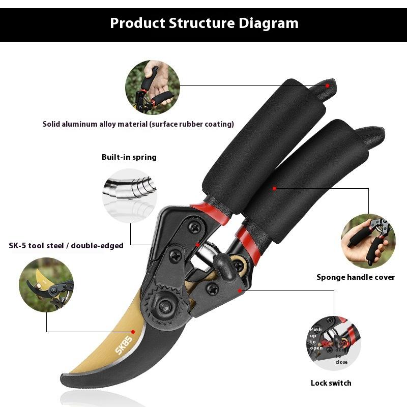 Gardening Scissors SK5 Fruit Tree Pruning Shears Garden Thick Branch Shears Floral Pruning Shears Fruit Picking Shears