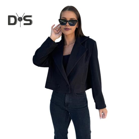 

Осенне-зимняя женская куртка в английском стиле, свободная, застежка на две пуговицы, однотонная, толстая, с длинными рукавами, отложным воротником, для поездок на работу и отдыха на природе XXL чёрный