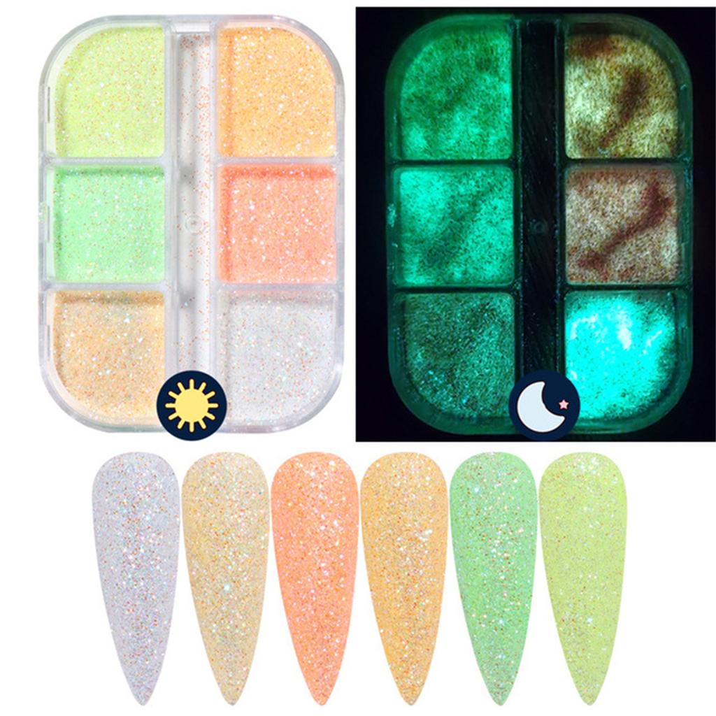 Nail Glow Powder Super Bright Multi-effect Luminous Nail Polish Powder