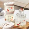 Transparent Sealed Container Silicone Sealed Lid Glass Storage Containers  Kitchen