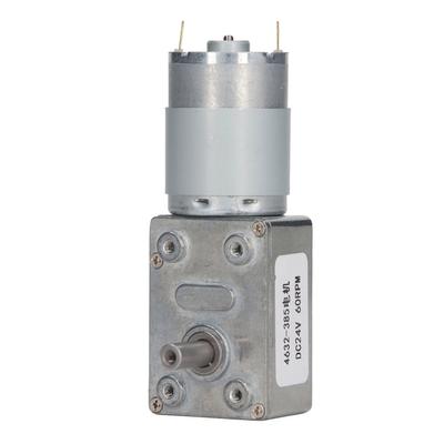 60RPM Rectangular DC Worm Gear Motor High Accuracy DC Speed Reduction Geared Motor DC24V