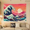 Japanese Art Kanagawa Customizable Tapestries Tapestries Of Various Styles, Anime-themed Wall Hangings, Celebrity Photo Printing