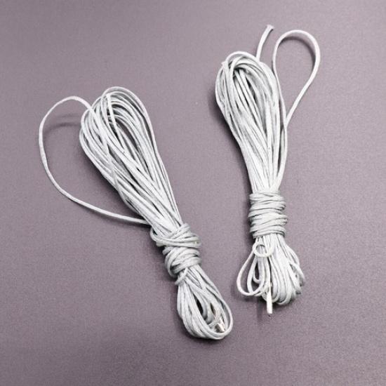 Universal DIY Needles&Thread Grey  Leather Car Steering Wheel Cover Case