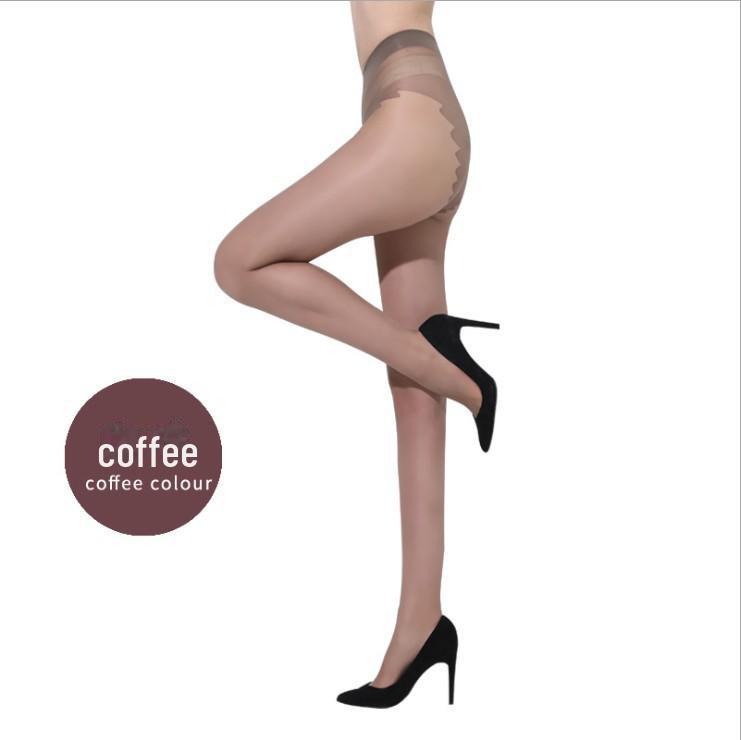 

Жіночі ультратонкі 10D літні колготки з промежинами в формі метелика One size (95-125 catties) кавовий